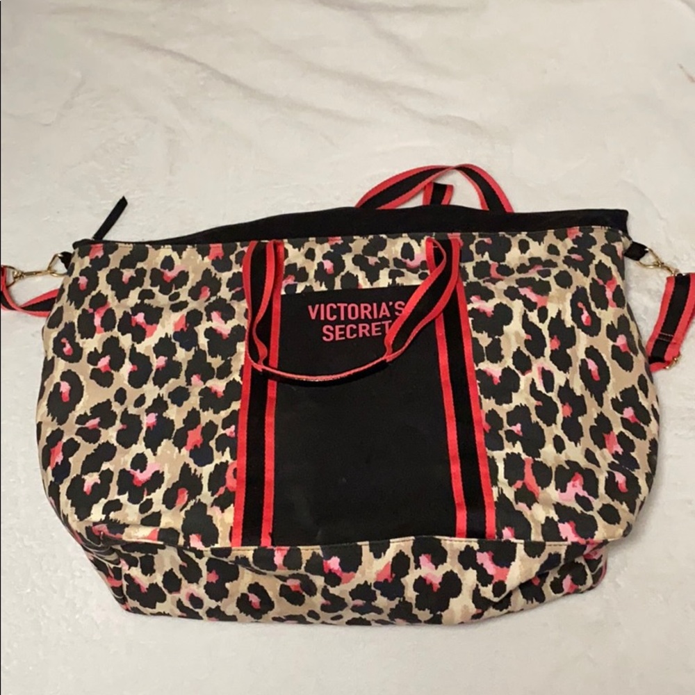 Leopard print Victoria’s Secret duffel